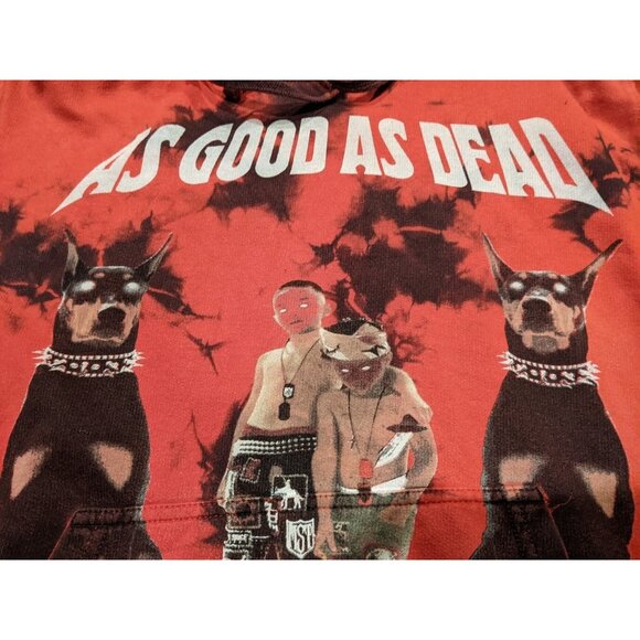 City Morgue Adult Small As Good As Dead Tour Hoodie Volume II 2 Tie Dye Red Dogs - Picture 4 of 13